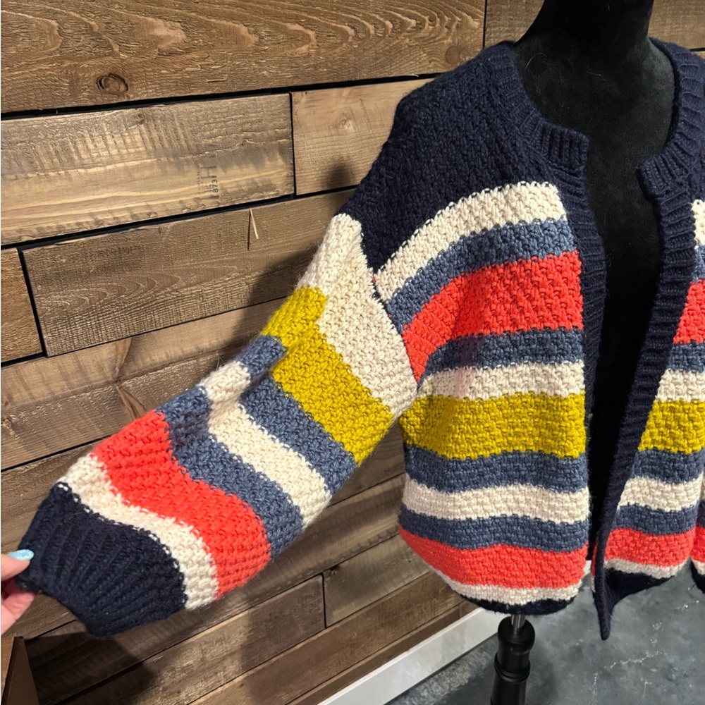 Colorful Striped Knit Cardigan - Picture 2 of 7